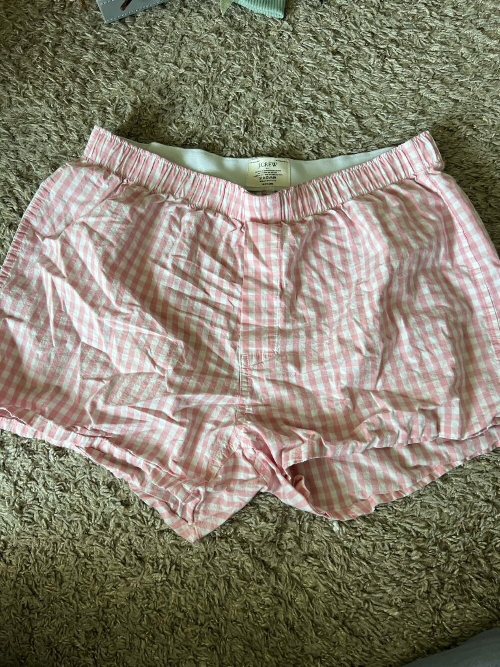 NWOT J Crew Pink Gingham Shorts